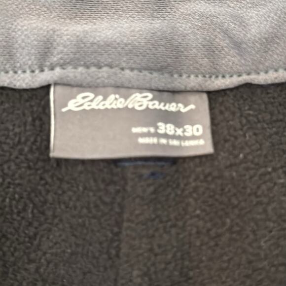 Eddie Bauer Men's Fleece Lined Tech Pants Dark Blue Size 38x30 - Picture 9 of 13